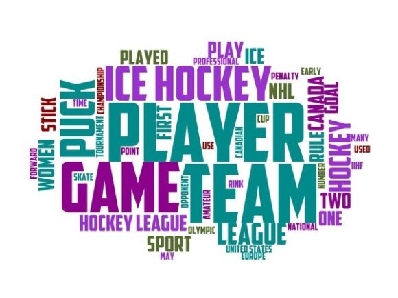 Ice Hockey Typography Book Cover