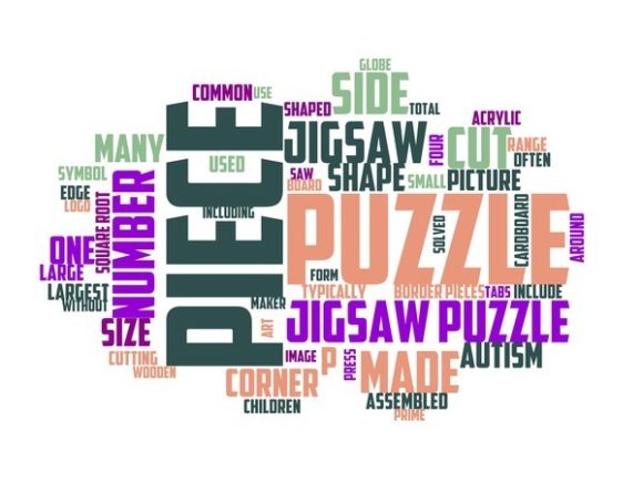 Jigsaw Puzzles Typography Banner