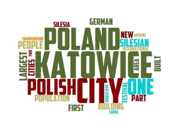 Katowice Typography Background: A Vibrant Hand-Drawn Wordcloud for Endless Creative Possibilities