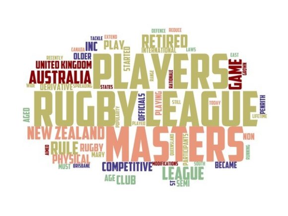 Masters Rugby League Typography Background
