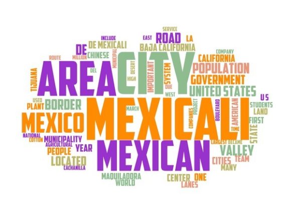 Mexicali Typography Tshirt: A Vibrant Wordcloud Resource for Creative Expression