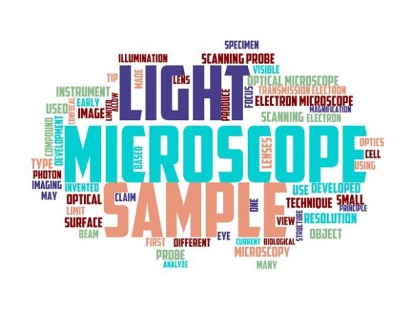 Microscopy Typography Background