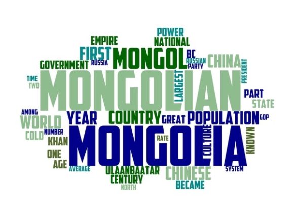 Mongolic Typography Wallpaper: A Vibrant Hand-Drawn Wordcloud for Creative Expression